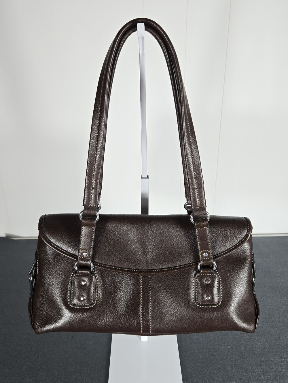Relic Dark Brown Leather Shoulder Bag